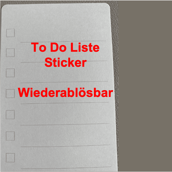 Sticker To Do Liste 5,5 x 16 cm von Stalogy - wiederablösbar -