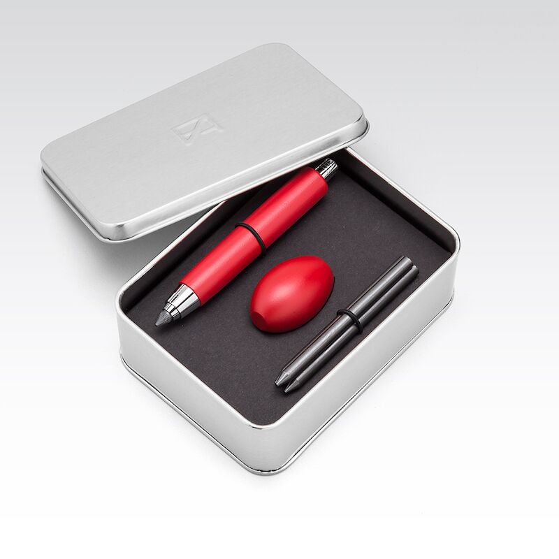 Tolles Geschenk: Druckbleistiftset "Big Pencil" aus Holz mit Minenspitzer, Ersatzminen in Geschenkbox Fabriano boutique