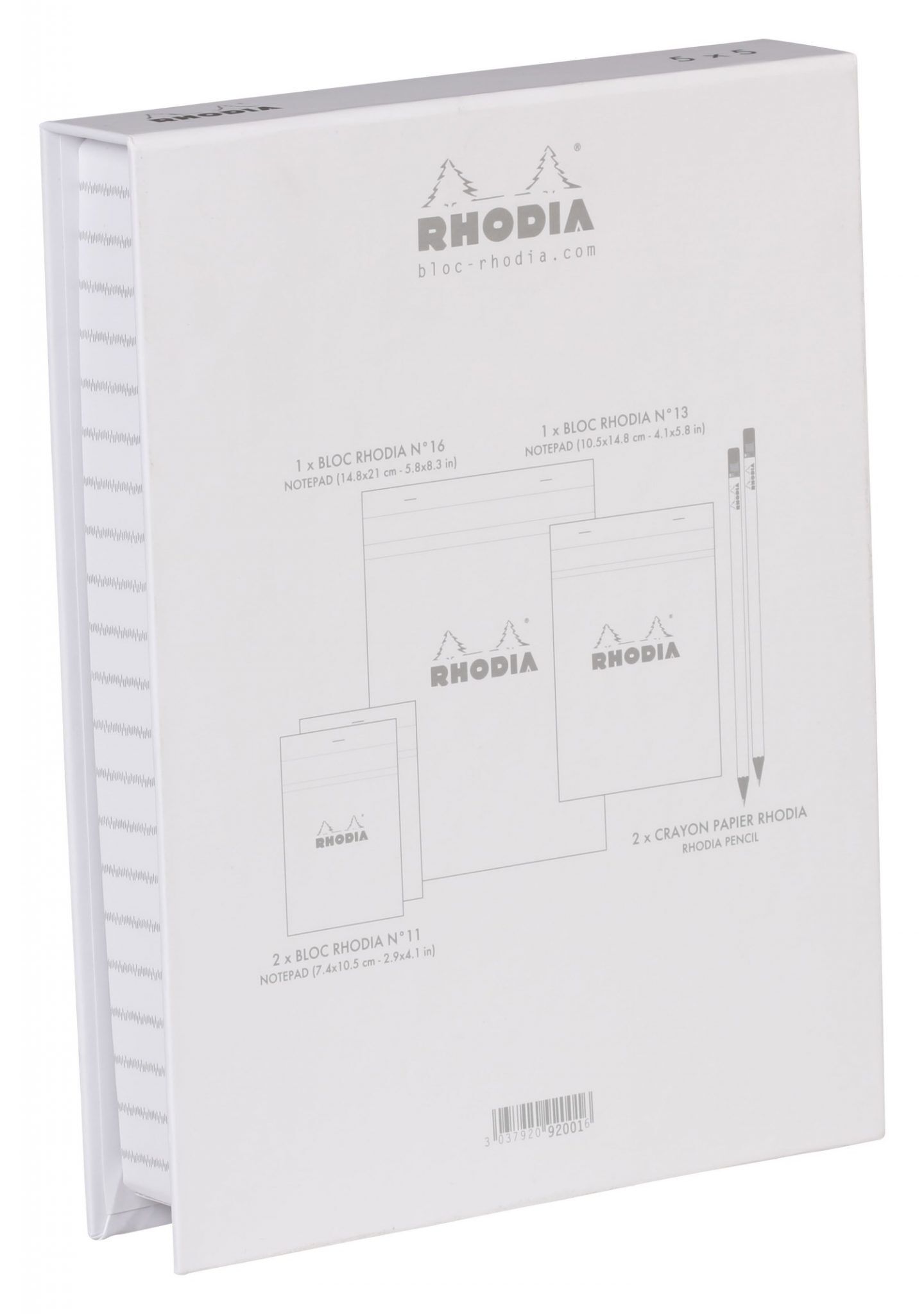 Rhodia Geschenkbox Essential Box in Weiss mit 4 Blöcken kariert und 2 Bleistiften - ideal zum Verschenken – Bild 3