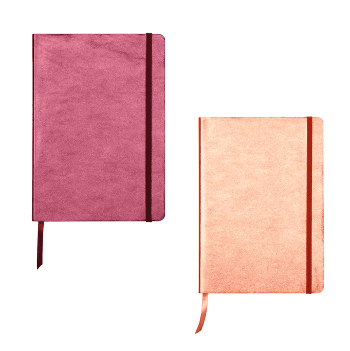 CUIRISÉ SoftCover Heft Ledercover A5, liniert Rosegold oder Kirsche Clairefontaine