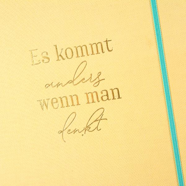 Goldbuch hochwertige Notizbuchserie "Wortreich" - 2er Set - Punktkariert - Einband Leinenstruktur mit Goldprägung – Bild 9