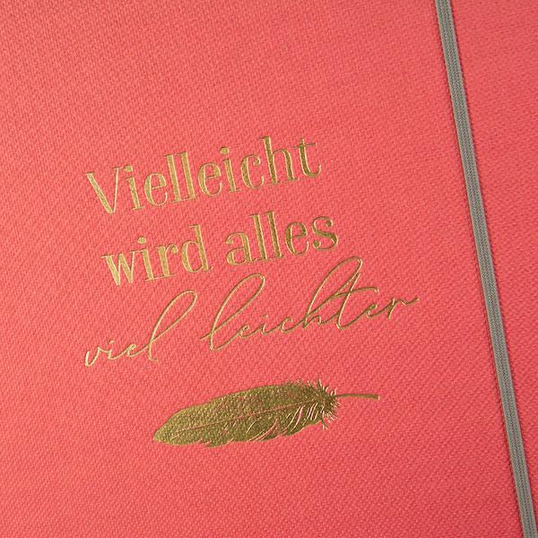 Goldbuch hochwertige Notizbuchserie "Wortreich" - 2er Set - Punktkariert - Einband Leinenstruktur mit Goldprägung – Bild 7