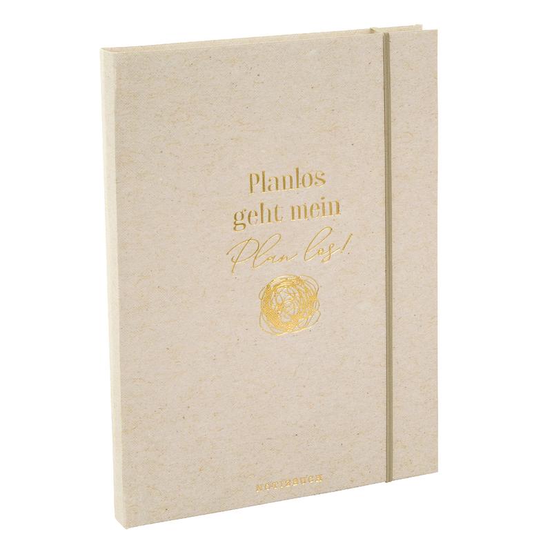 Goldbuch hochwertige Notizbuchserie "Wortreich" - 2er Set - Punktkariert - Einband Leinenstruktur mit Goldprägung – Bild 11