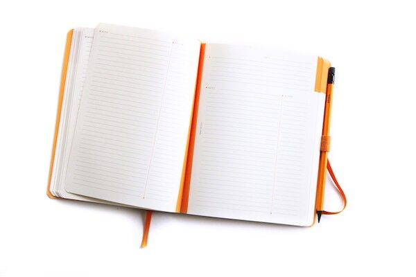 Rhodia Meeting Book A5+ liniert mit Date, Notes, Action Einteilung – Bild 2