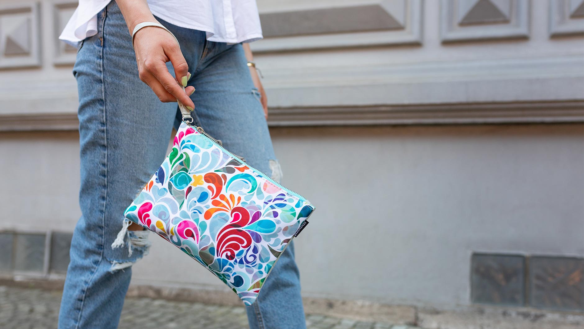 Remember Pouch "Florina" - flache Tasche - Kosmetiktasche - Mäppchen – Bild 2