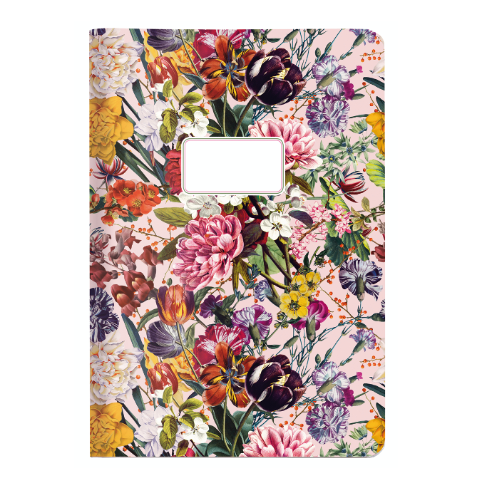 CEDON Heft DIN A4 Blumengruß dezent gepunktet - tolles Notizheft