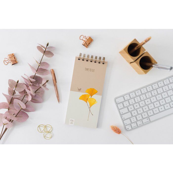TO DO LISTE Ginko Leaf „TIME TO DO” mit Goldspirale von PEPA LANI – Bild 3