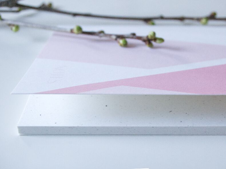 Kirschblüten - kleines Notizbuch DIN A6 aus Recycling - & Pflanzenrestepapier - von FINE Colours – Bild 2