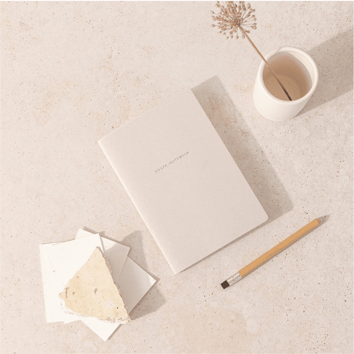 Kariertes Notizbuch A5 GRAPE von MELPOM - organic notebook - nachhaltig hergestelltes Notizbuch