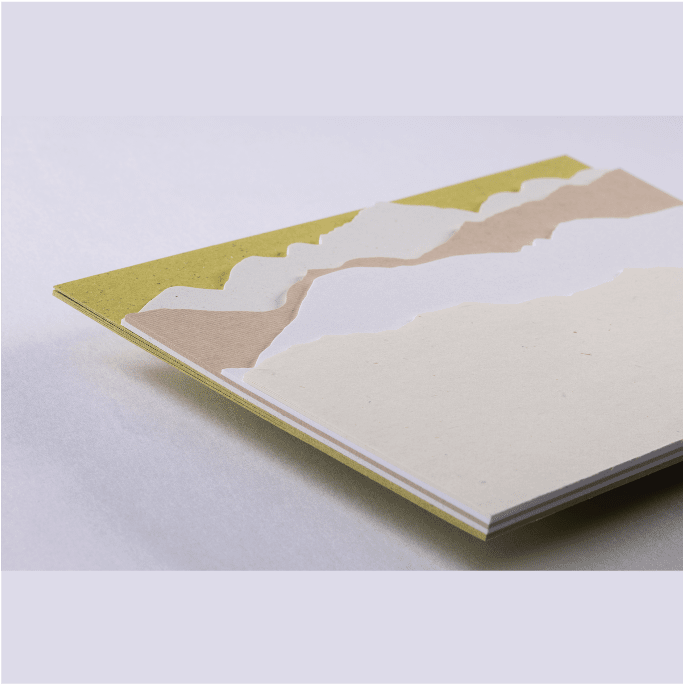 GMUND Hochwertiger Bergpanorama Notizblock - Gipfelblock - Green - edles Geschenk – Bild 2