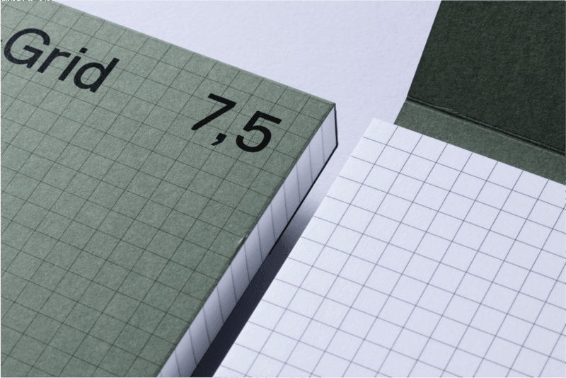 GMUND Hochwertiger Notizblock A5+ Off-the-grid 7,5 - forest mit Karoraster